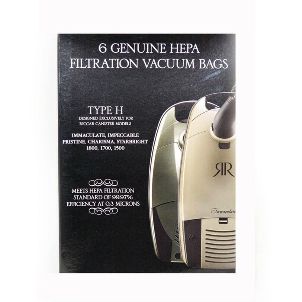 Riccar Type H Hepa Filtration Vacuum Cleaner Bags (6 pack)