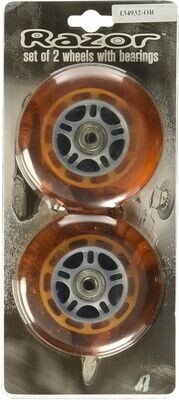 Razor Scooter Replacement Wheels Set with Bearings - Orange