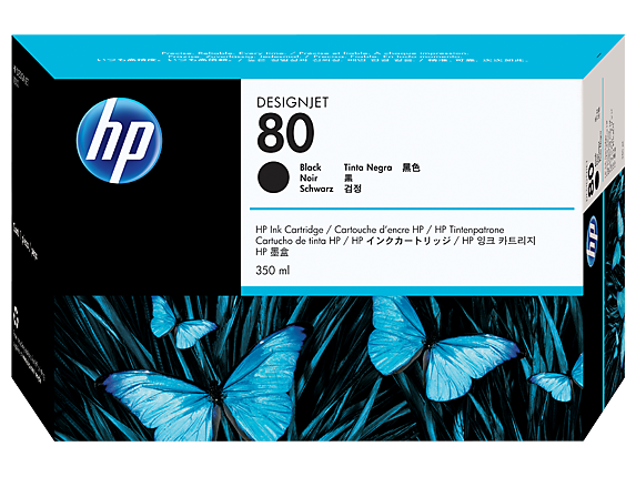 HP NO 80 BLACK INK CARTRIDGE, 350ML, WW