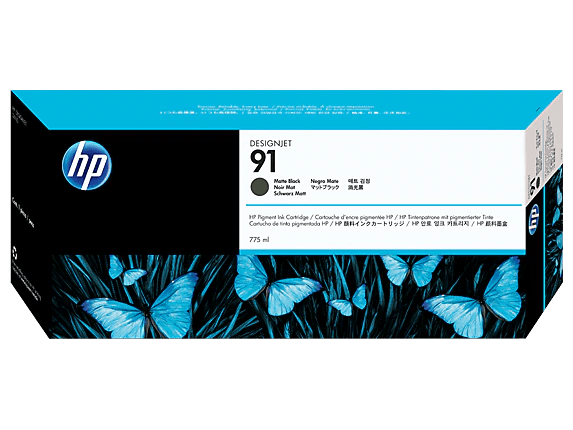 HP 91 775-ML PIGMENT MATTE BLACK INK CARTRIDGE.WORKS WITH HP DESIGNJET Z6100.