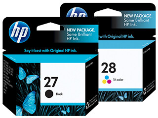 HP 27 & 28 Ink Cartridges