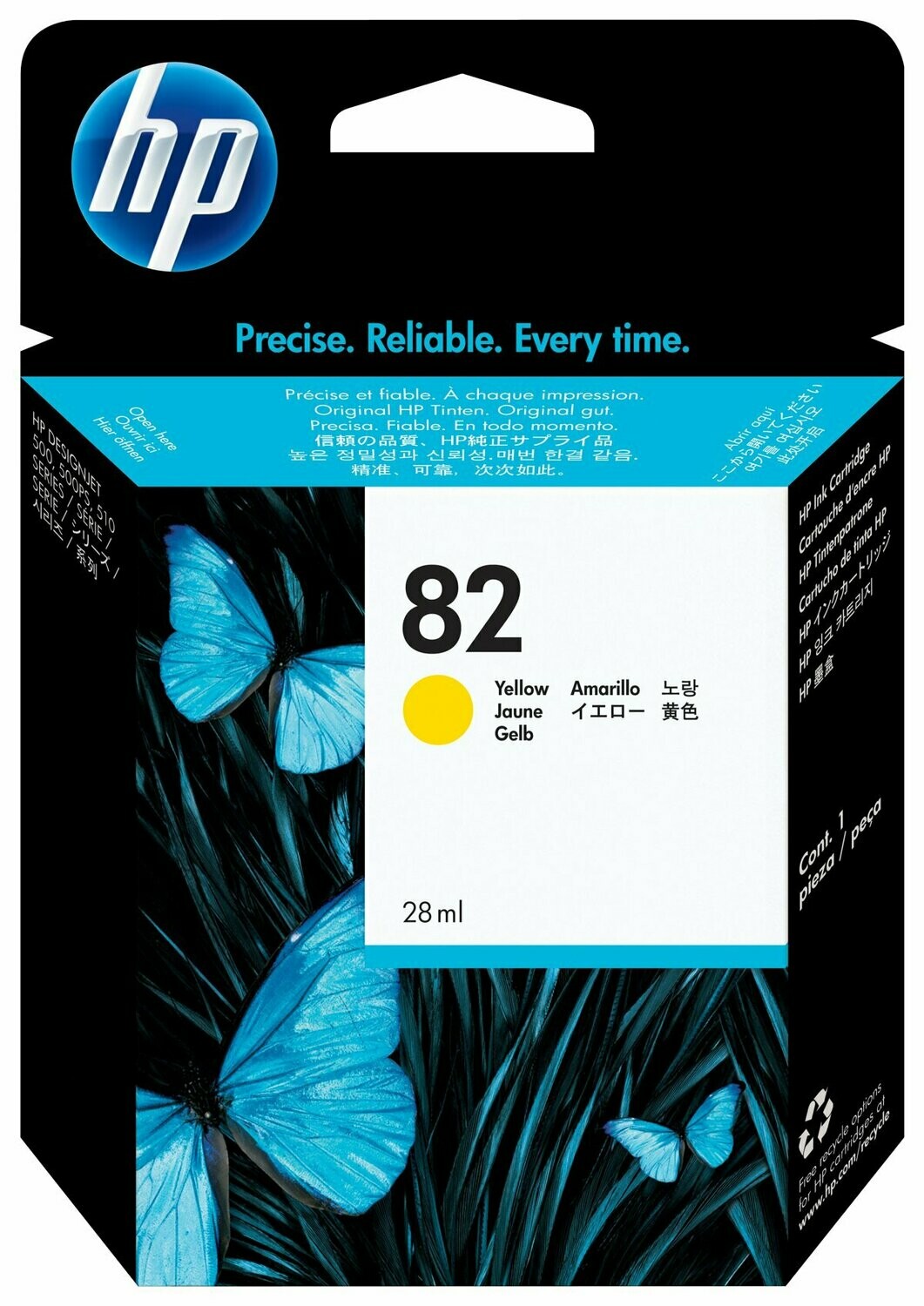 HP 82 Yellow Standard Yield Ink Cartridge