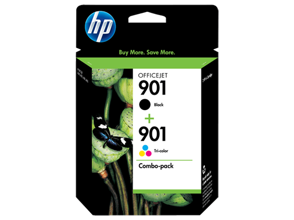 HP 901 2-pack Black/Tri-color Original Ink Cartridge