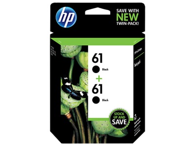 HP 61 2-pack Black Original Ink Cartridges