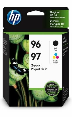 HP 96/97 Black/Tri-Color Standard Yield Ink Cartridge, 2/Pack