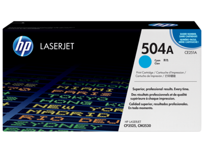 HP 504A Cyan Original LaserJet Toner Cartridge