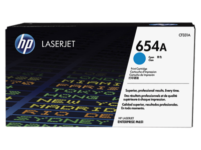 HP 654A Cyan Original LaserJet Toner Cartridge