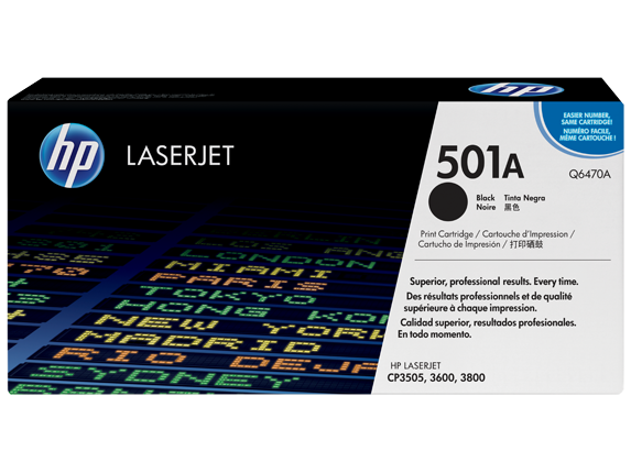 HP 501A Black Original LaserJet Toner Cartridge