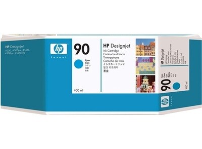 HP 90 400-ml Cyan DesignJet Ink Cartridge