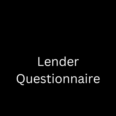 Lender Questionnaire