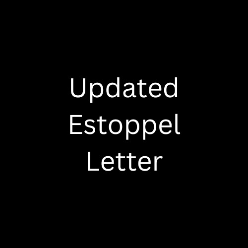 Updated Estoppel Letter