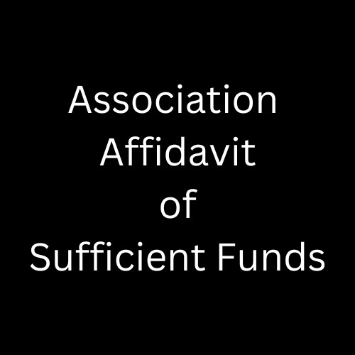 Association Affidavit of Sufficient Funds