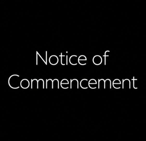Notice of Commencement