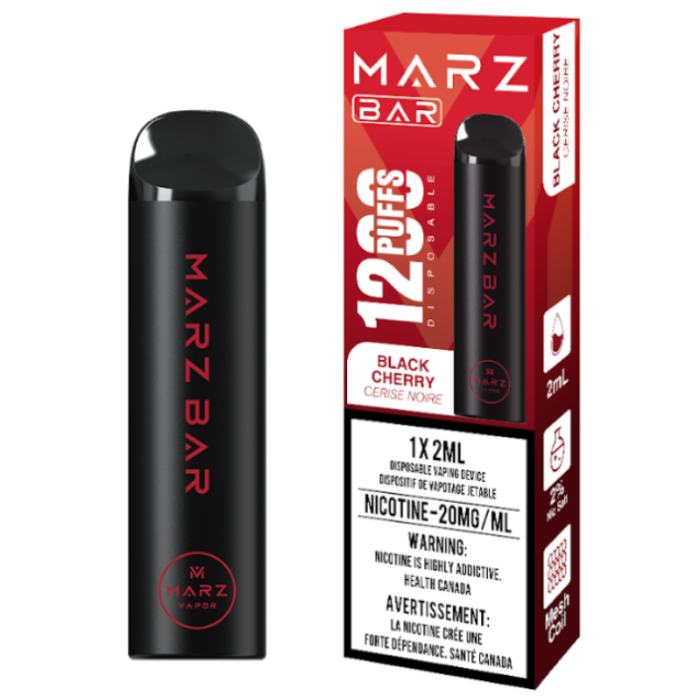 Marz Bar 1200 Disposable Vape 2mL, Flavour: Black Cherry