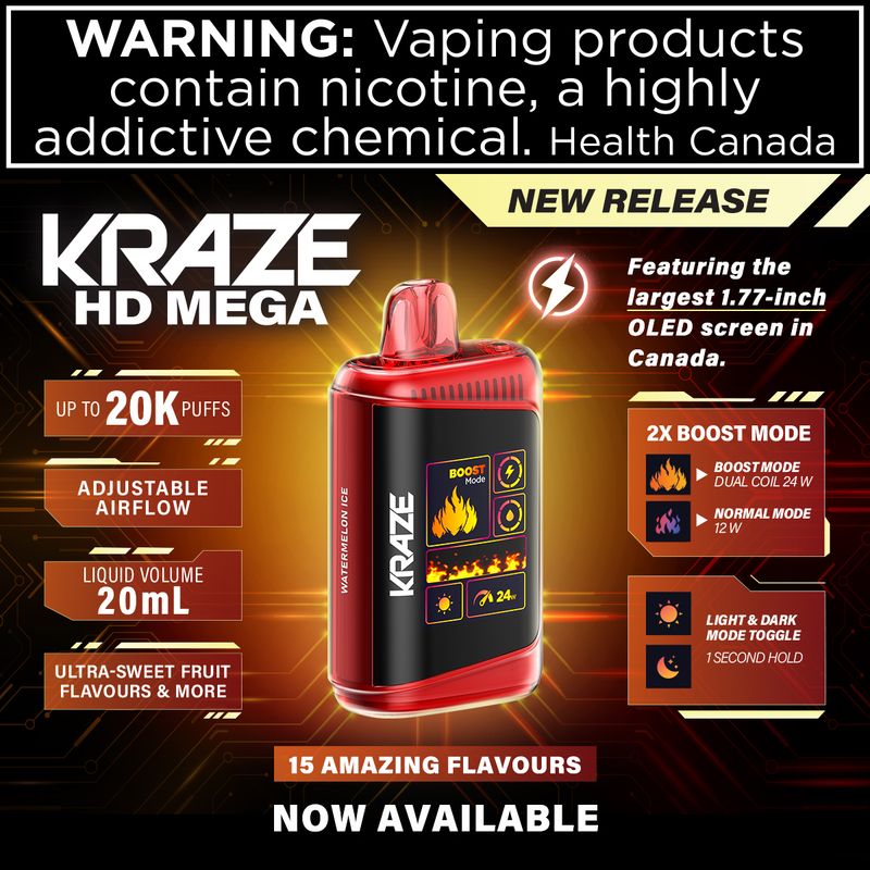 Kraze HD Mega Up to 20000 Puffs