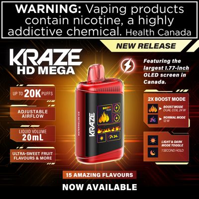 Kraze HD Mega Up to 20000 Puffs