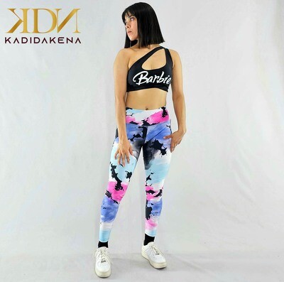 Leggins deportivo, ayuda al tono muscular, estampado acuarela