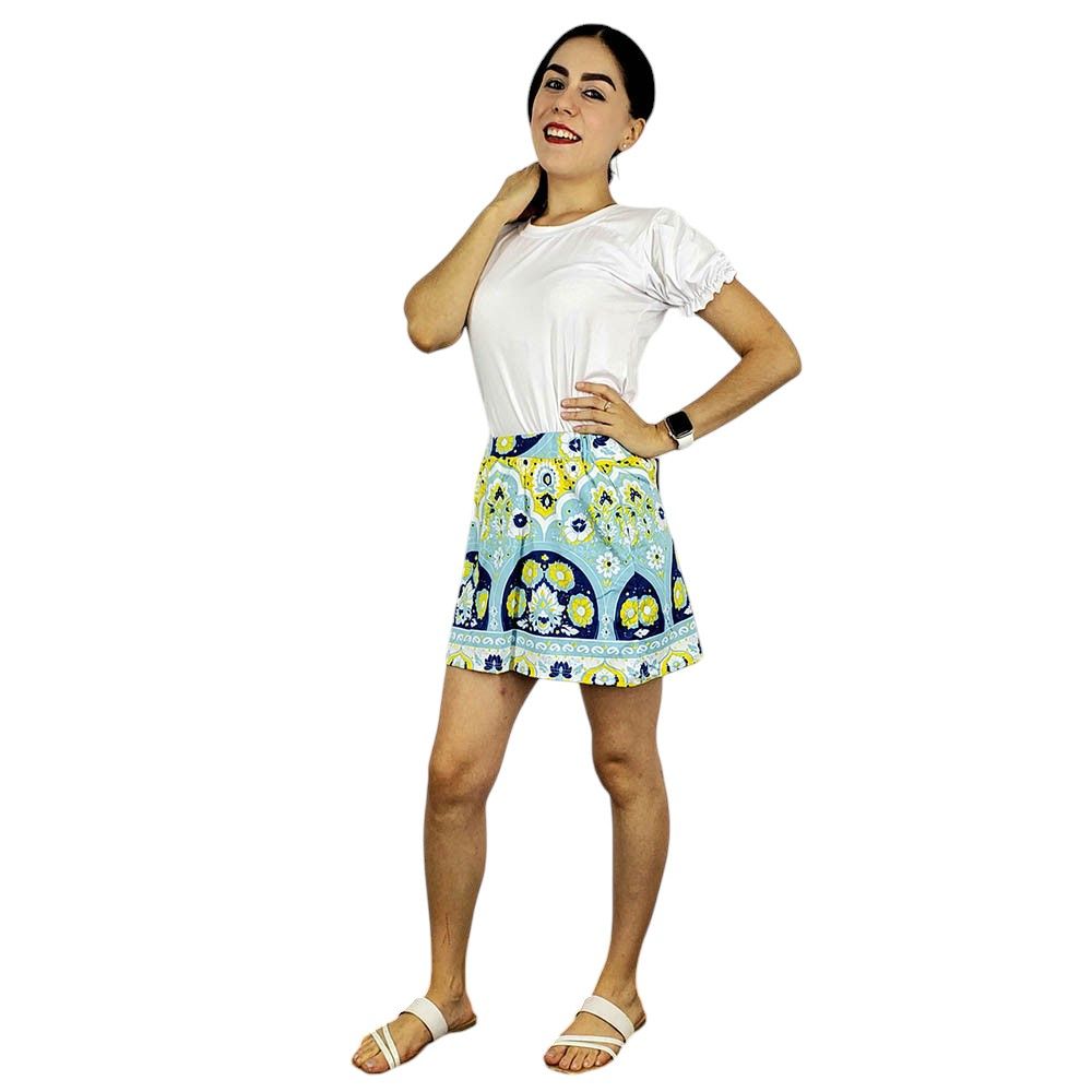 Minifalda estampado de flores