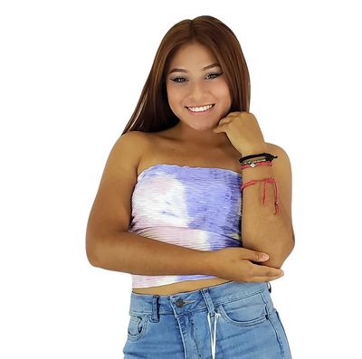 Crop Top tipo tubo de Tie dye
