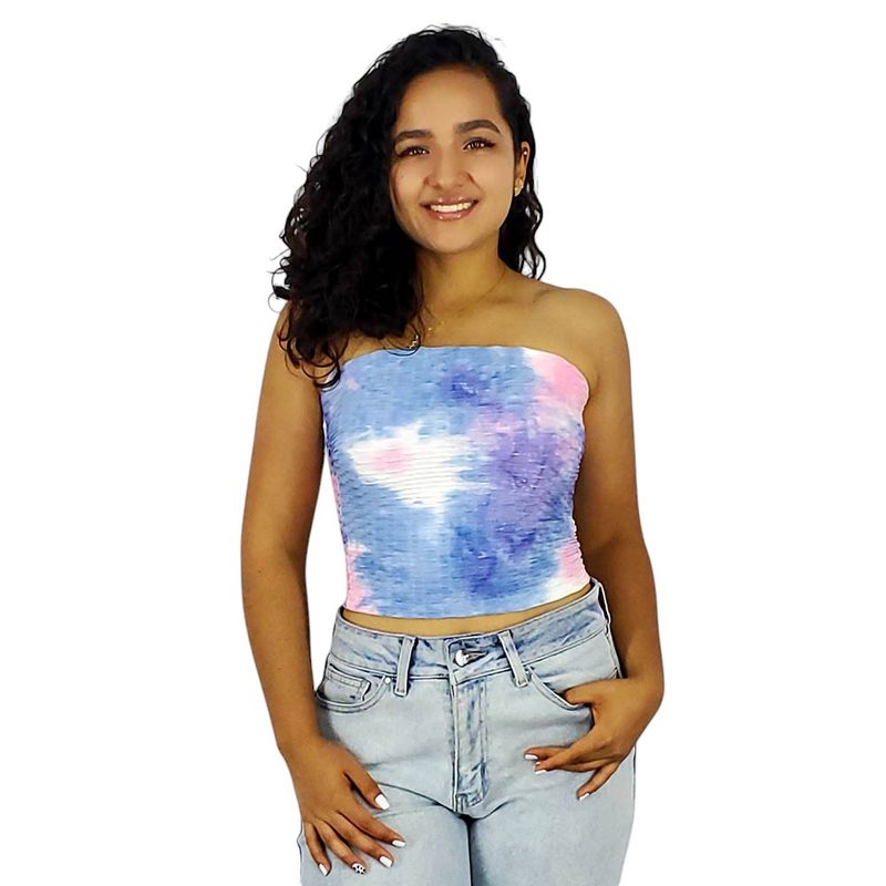 Crop Top tipo tubo de Tie dye
