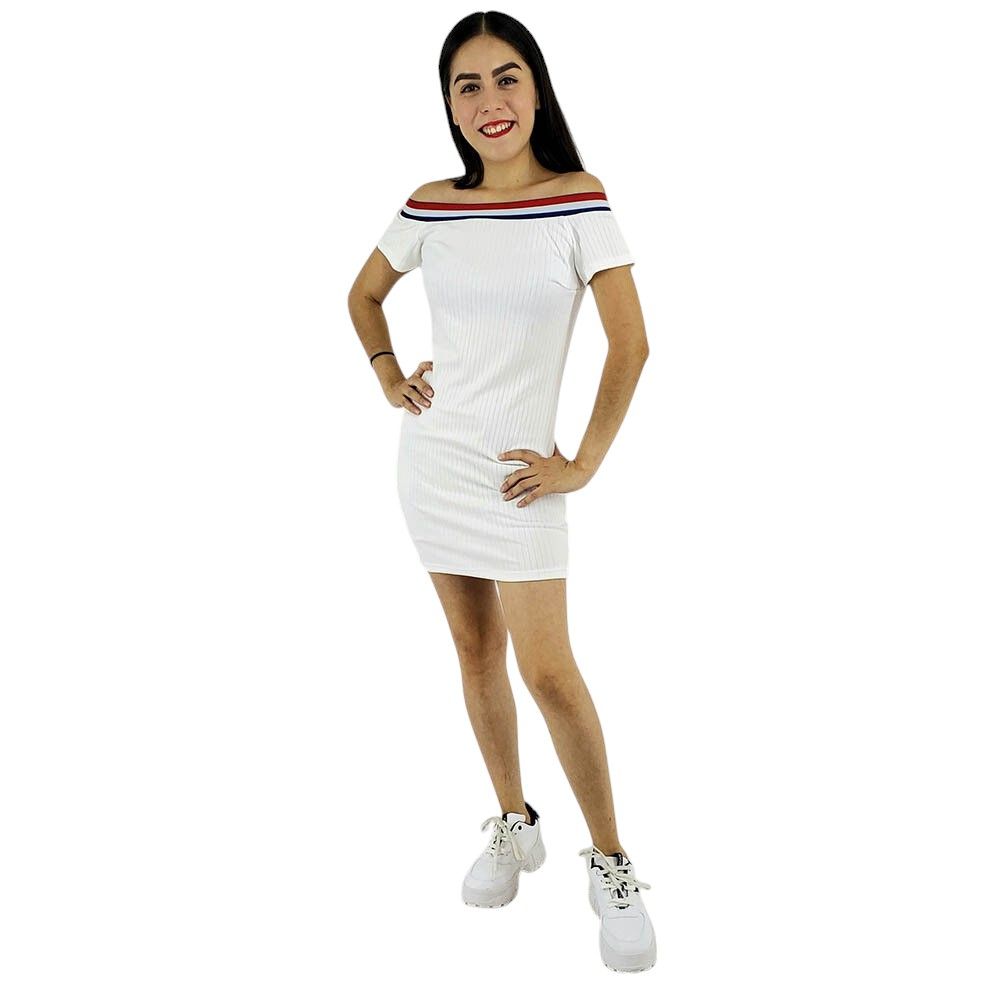 Minivestido de tubo de hombros descubiertos