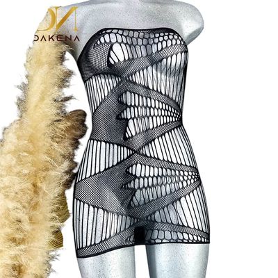 Microvestido de encaje, lencería de mujer