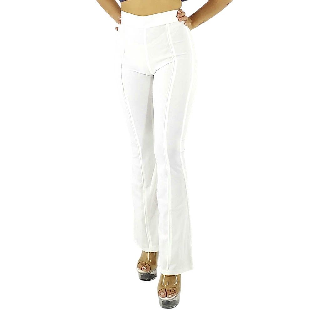 Pantalón casual acampanado, tiro alto