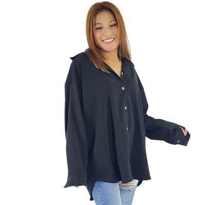 Blusa oversize, blusa de mujer manga larga, estampado lisos
