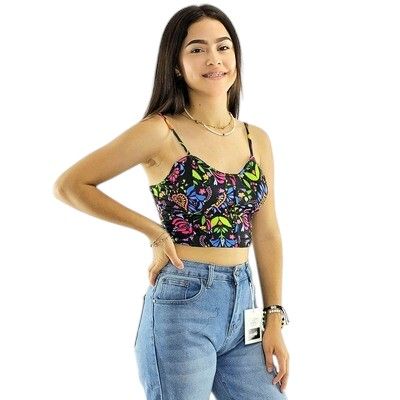 Top de estampado con temática mexicana