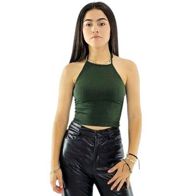 Blusa de amarre al cuello, espalda descubierta