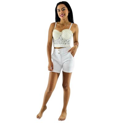Short casual con botones y bolsillos