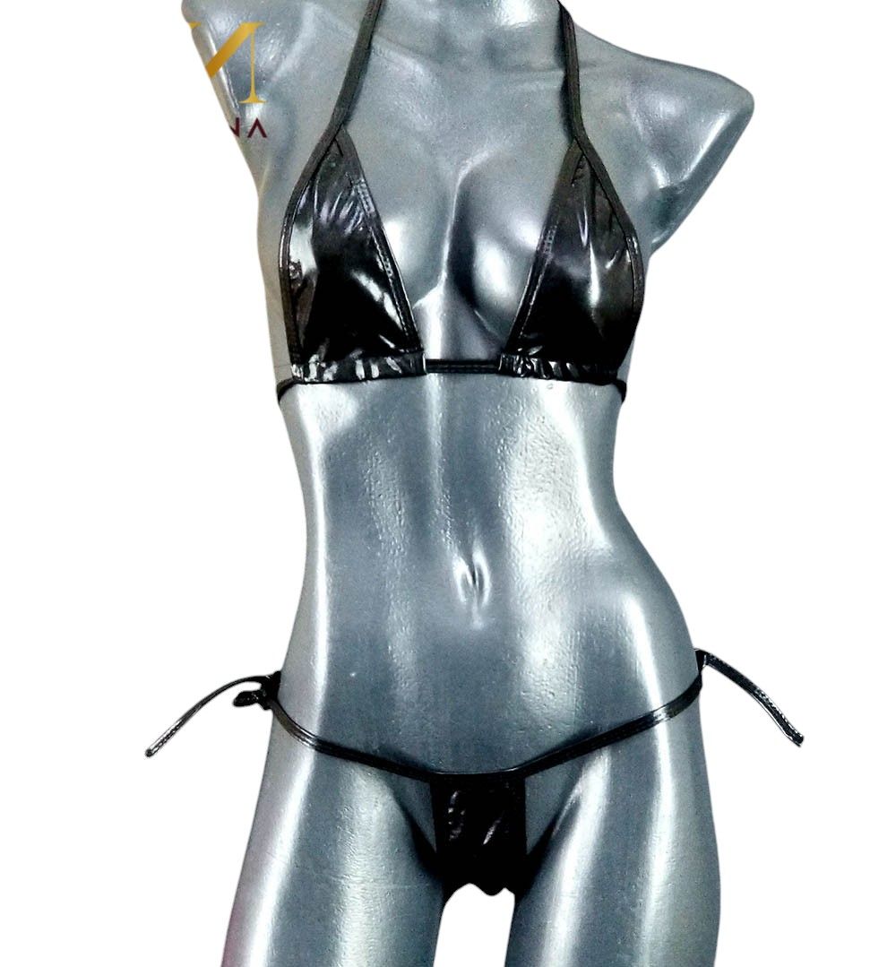 Bikini de lencería, conjunto de lencería sensual, Color: Negro