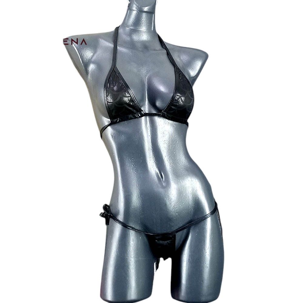 Bikini de lencería, conjunto de lencería sensual, Color: Negro