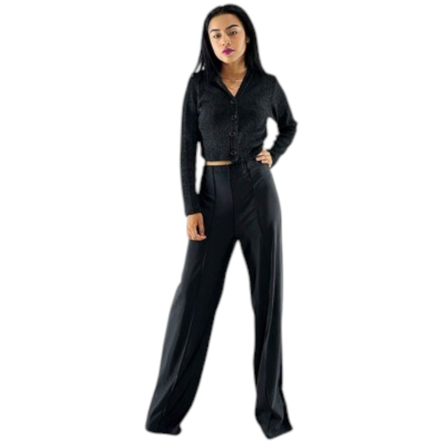 Conjunto de 2 piezas, pantalón, top de manga larga