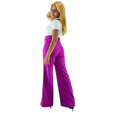 Pantalón casual acampanado, pinzas al frente, incluye cinturón
