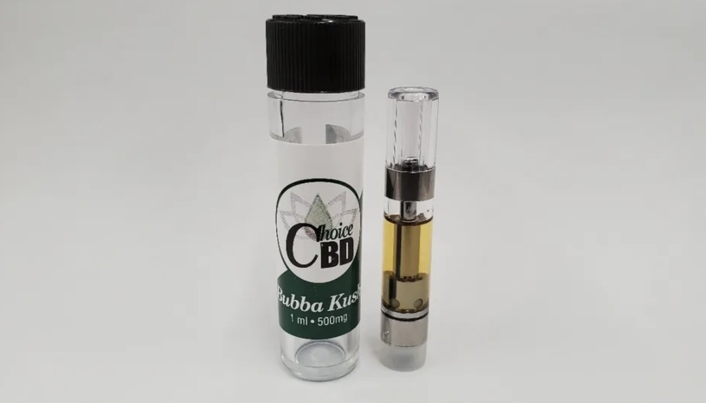 CBD Bubba Kush Cartridge 1ml Choice Extraction Flower Black Bear