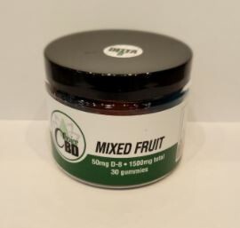 Delta 8 Mixed Fruit Gummies - Plain 50mg - CE
