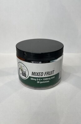 Delta 8 Mixed Fruit Gummies - Sour 50mg - CE