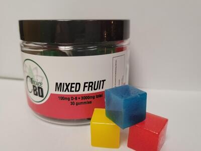 Delta 8 Mixed Fruit Gummies - Plain - 100mg Choice Extraction