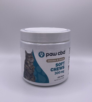 CBD Soft Chews for Cats, Chicken & Catnip- 300mg, 150ct.- cbdMD