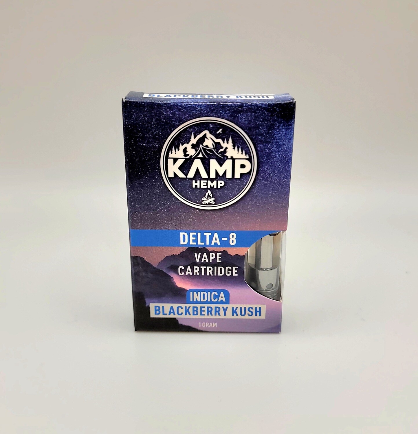 Delta 8 Blackberry Kush Cartridge 1ml KAMP Flower Black Bear Hemp