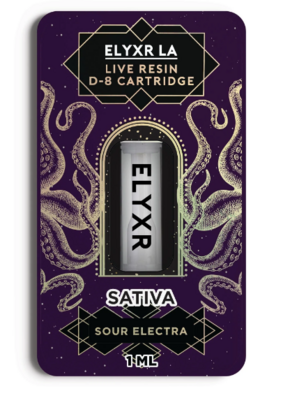 Delta 8 Live Resin Sour Electra Cartridge 1ml-Elyxr LA