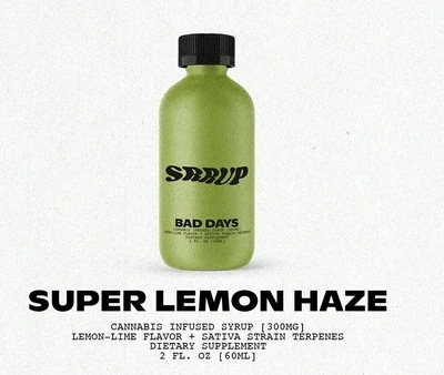 Delta 9 and CBD Super Lemon Haze Srrup 300mg - Bad Days