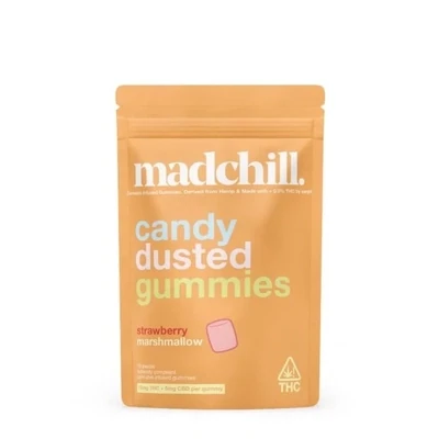 Delta 9 and CBD Strawberry Marshmallow Gummies 200mg - Bad Days
