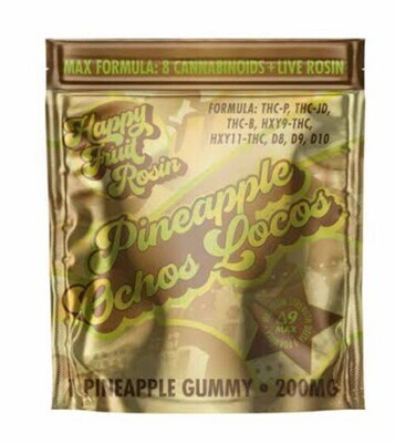 Pineapple Ochos Locos 200mg Gummies - Happy Fruit