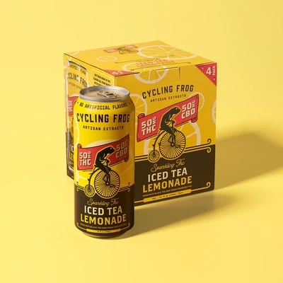 Cycling Frog Sparkling Iced Tea Lemonade 50mg CBD + 50 mg THC- CF