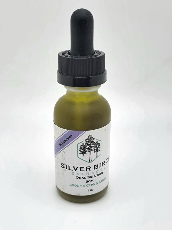 CBG / CBGa Blueberry Tincture 3000mg - Silver Birch