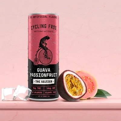 Delta 9 Guava Passionfruit Seltzer 5mg - Cycling Frog