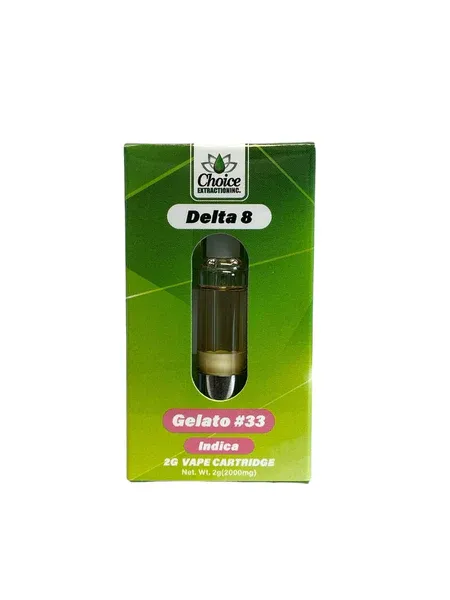 Delta 8 Gelato #33 Cartridge 2ml- Choice Ext.