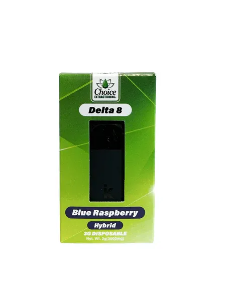 Delta 8 Blue Raspberry 3g Mini Disposable- Choice Extraction